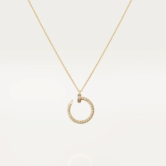 [Zalyn Jewelry ]JUSTE NECKLACE GOLD DIAMONDS