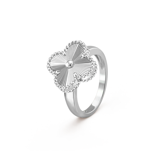[Zalyn Jewelry ]CLOVER SILVER RING