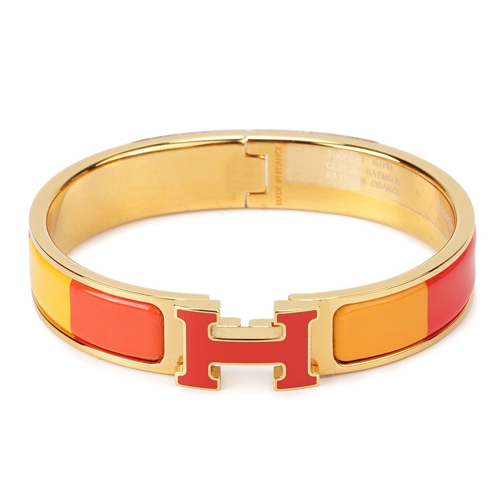 [Zalyn]H BRACELET ORANGE RAINBOW CERAMIC