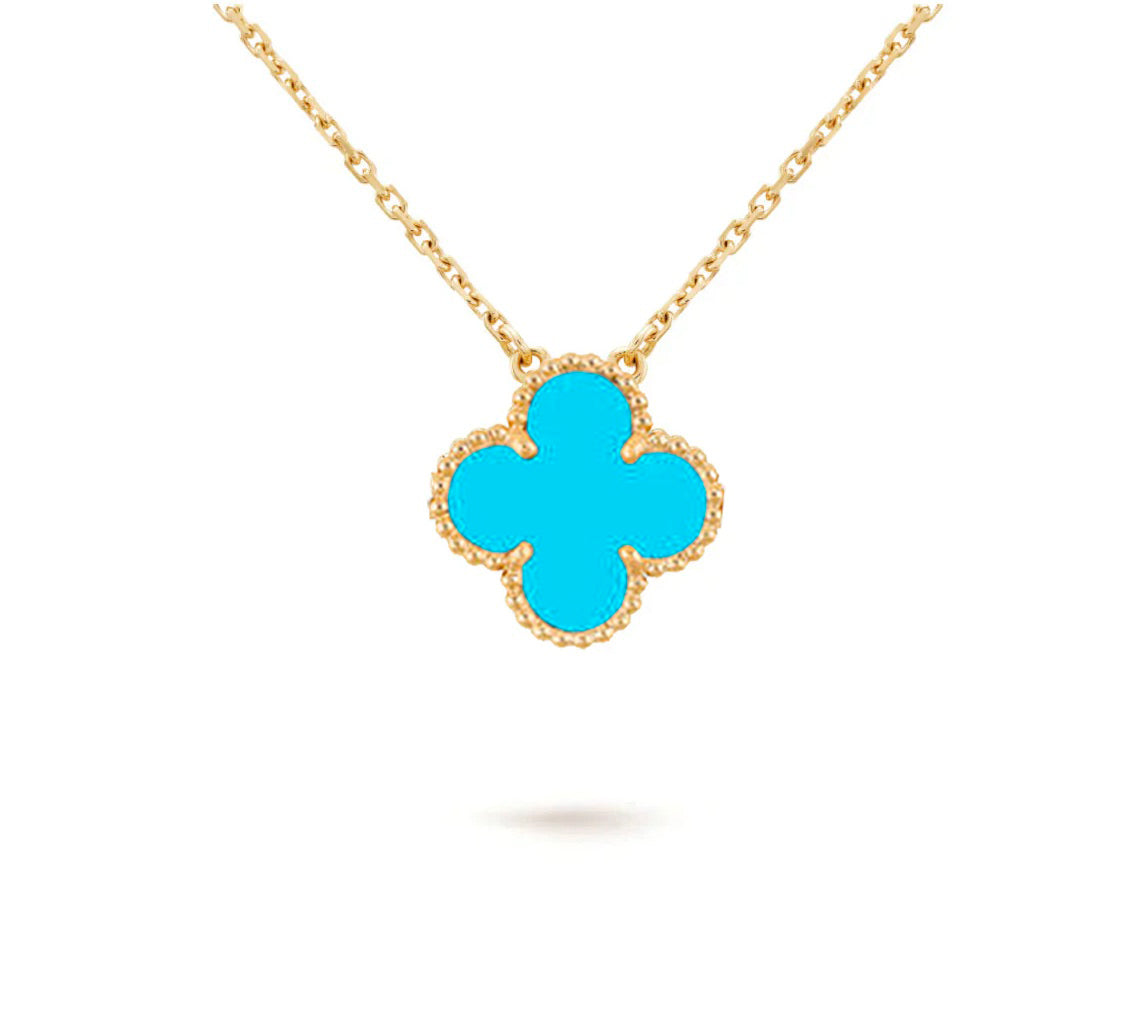 [Zalyn]15MM CLOVER FLOWER PENDANT NECKLACE COLLECTION