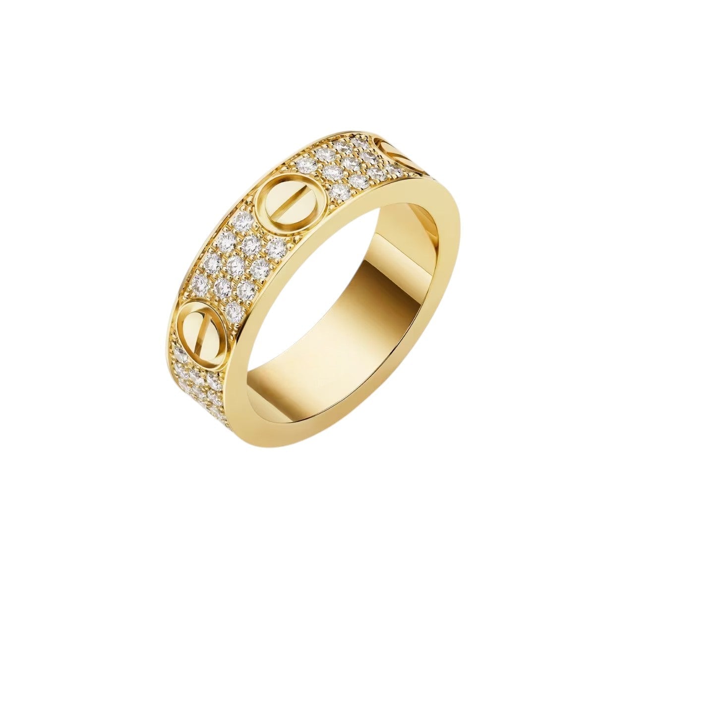[Zalyn]LOVE 5.5MM FULL-PAVÉ DIAMOND RING