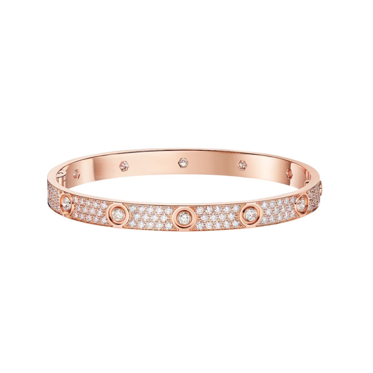 [Zalyn]CLASSIC 6.1MM LOVE BANGLE - 10-DIAMOND FULL PAVÉ