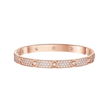 [Zalyn]CLASSIC 6.1MM LOVE BANGLE - 10-DIAMOND FULL PAVÉ