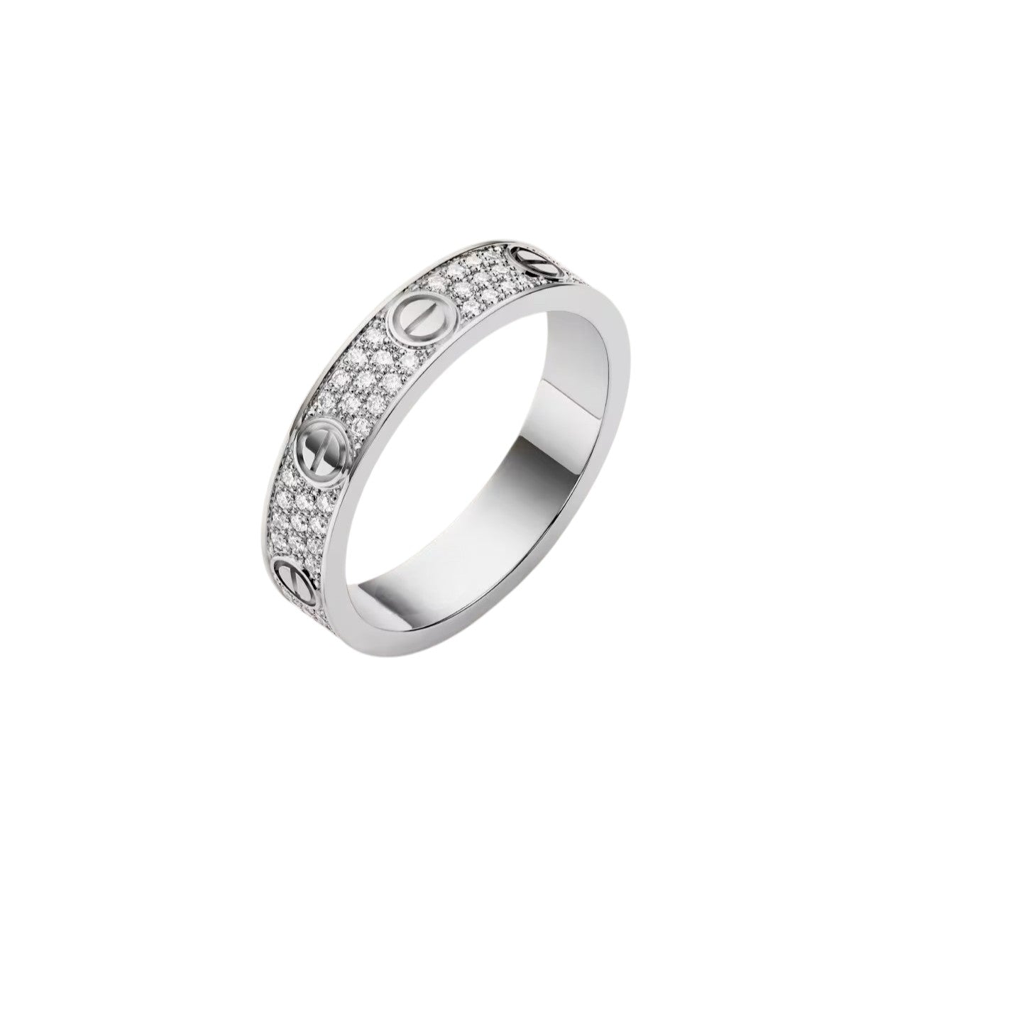 [Zalyn]LOVE 4MM PAVÉ DIAMOND RING