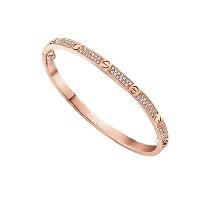 [Zalyn]CLASSIC 3.65MM LOVE FULL PAVE BANGLE
