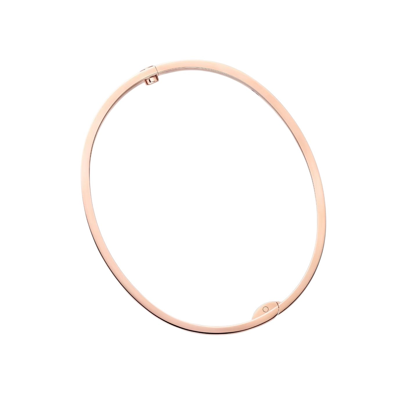 [Zalyn]CLASSIC 6.1MM LOVE SINGLE-SCREW CLOSURE BANGLE - 4-DIAMOND