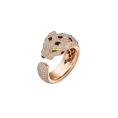 [Zalyn]PANTHÈRE DE DIAMOND HALF-PAVÉ MEDIUM RING