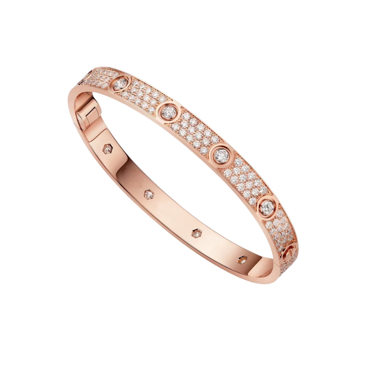 [Zalyn]CLASSIC 6.1MM LOVE BANGLE - 10-DIAMOND FULL PAVÉ