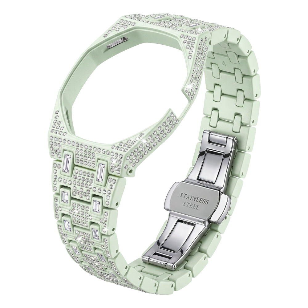 [Zalyn]Royal Oak Pop Exclusive Bioceramic Case & Bioceramic Strap Full Diamond