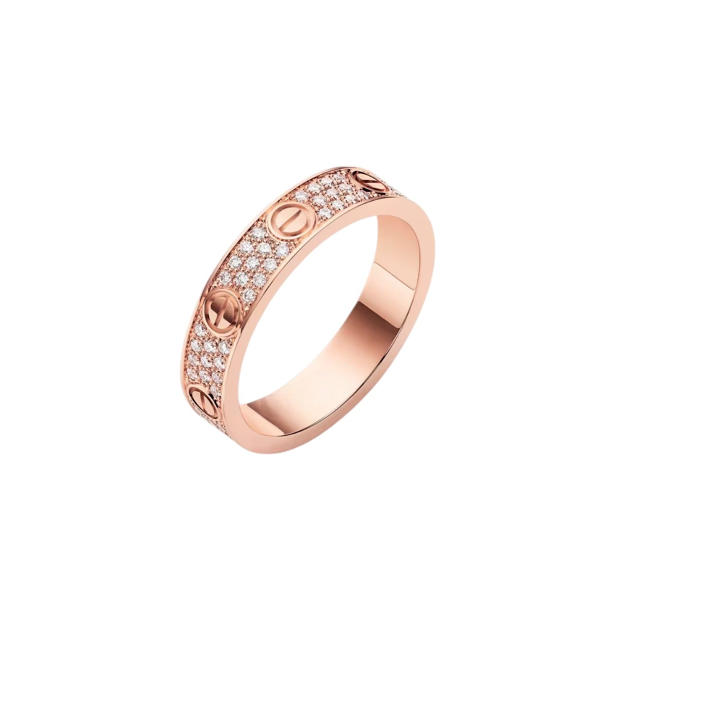 [Zalyn]LOVE 4MM PAVÉ DIAMOND RING