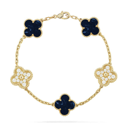[Zalyn Jewelry ]CLOVER 5 MOTIF PIETERSITE BRACELET COLLECTION