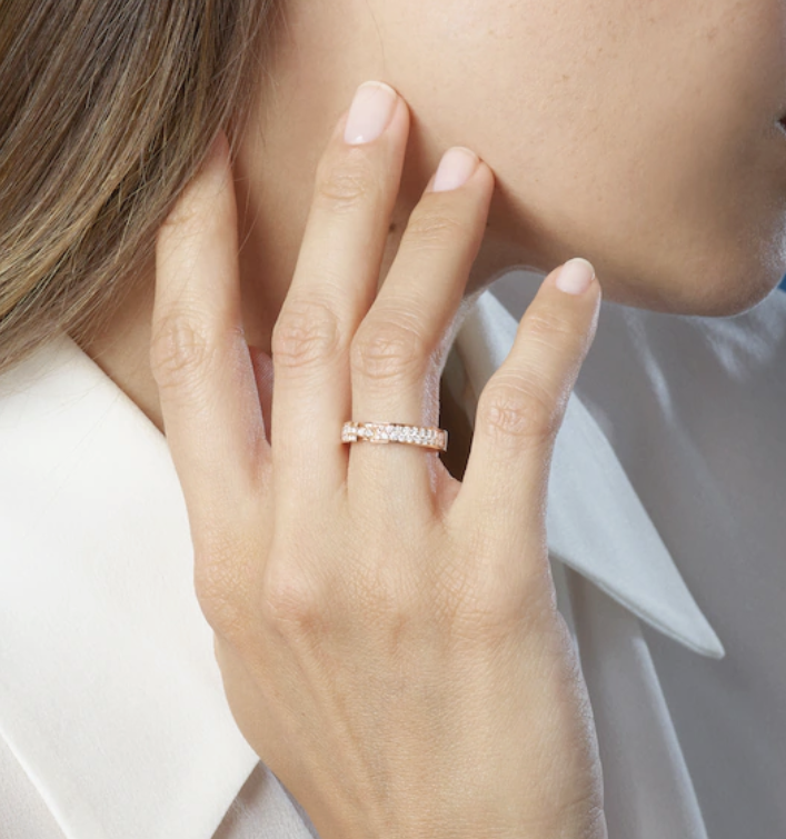 [Zalyn]ALLIANCE LIENS VIDENCE PAVED DIAMOND 4MM RING