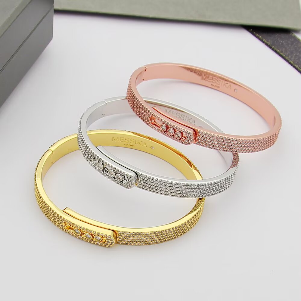 [Zalyn]MOVE NOA FULL-PAVÉ DIAMOND BANGLE BRACELET