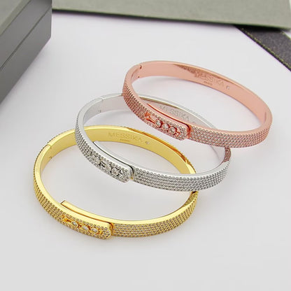 [Zalyn]MOVE NOA FULL-PAVÉ DIAMOND BANGLE BRACELET