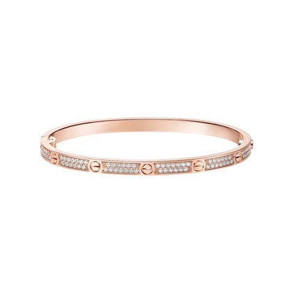 [Zalyn]CLASSIC 3.65MM LOVE FULL PAVE BANGLE
