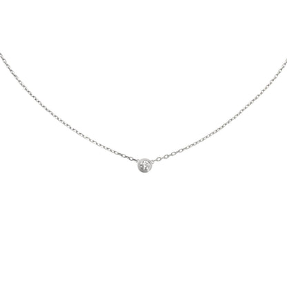 [Zalyn]LOVE SCREW PENDANT SINGLE DIAMOND NECKLACE