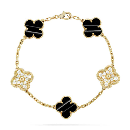 [Zalyn Jewelry ] CLOVER 5 MOTIF PULSAR STONE BRACELET COLLECTION