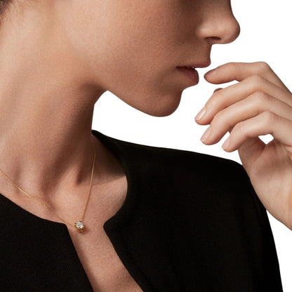 [Zalyn]C DE PENDANT DIAMOND NECKLACE