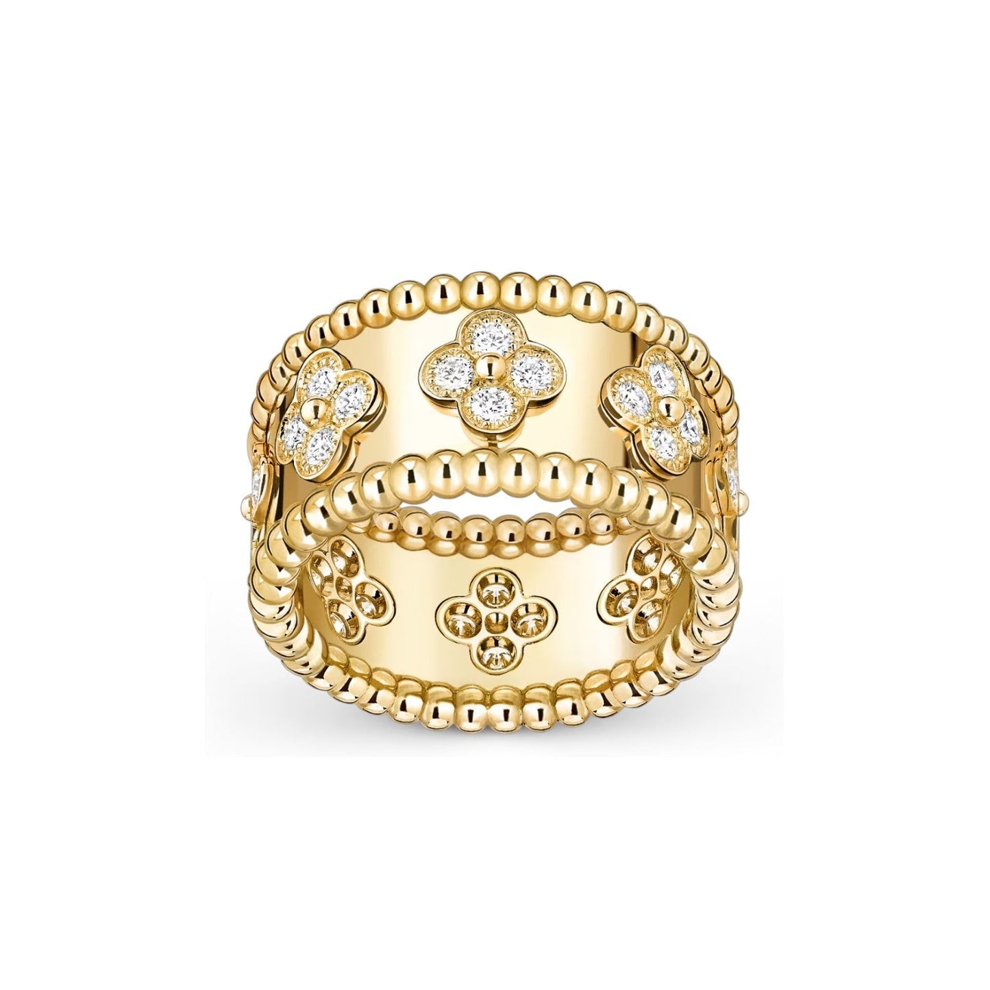 [Zalyn]KALEIDOSCOPE RADIANCE WIDE BAND RING