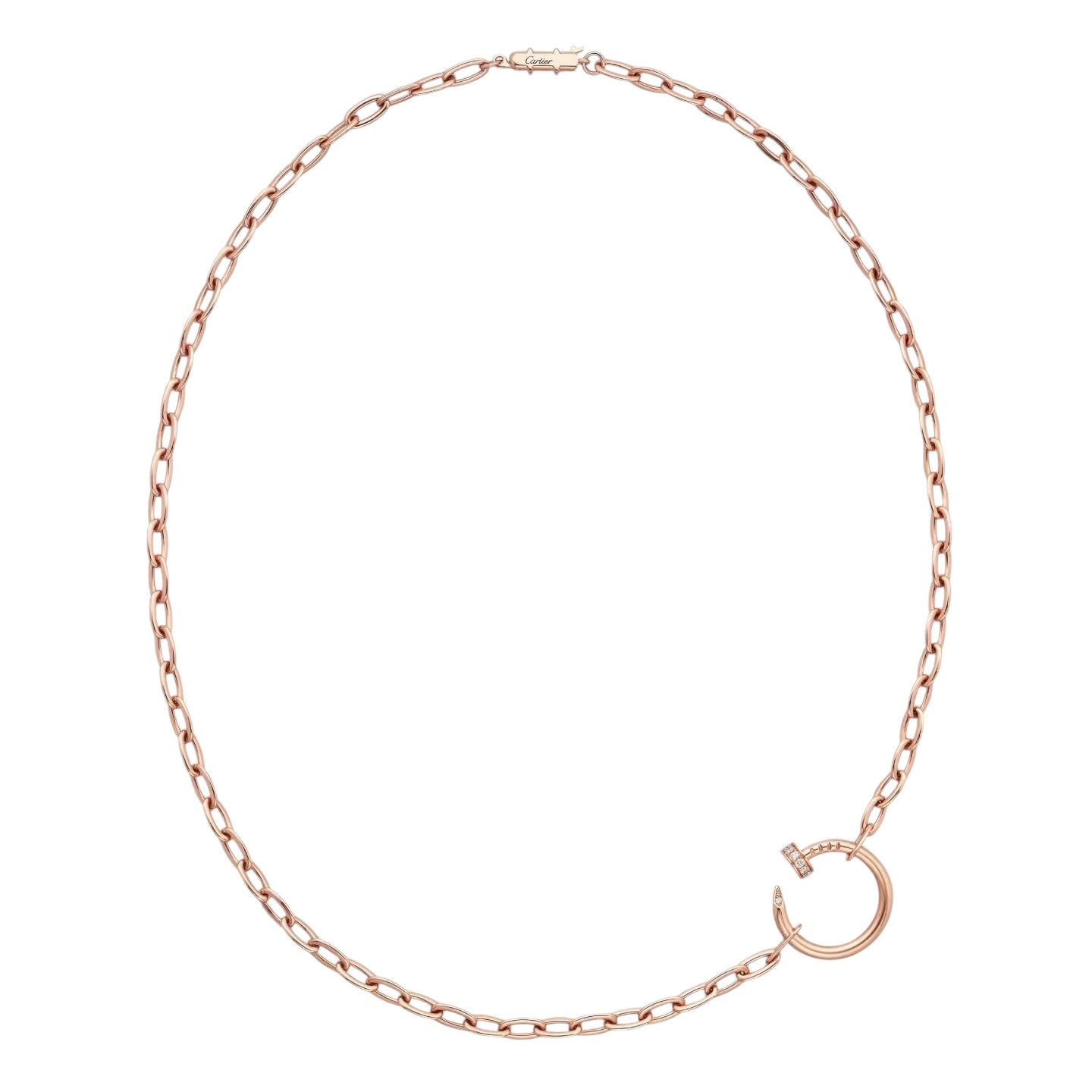 [Zalyn]CLOU DIAMOND NAIL PENDANT NECKLACE