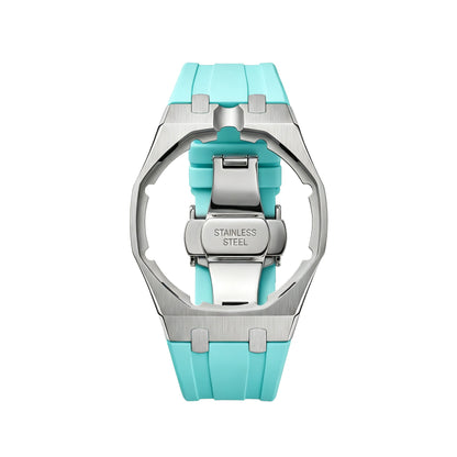 [Zalyn]Royal Oak Pop Exclusive Steel Case & Silicone Strap With Cradle