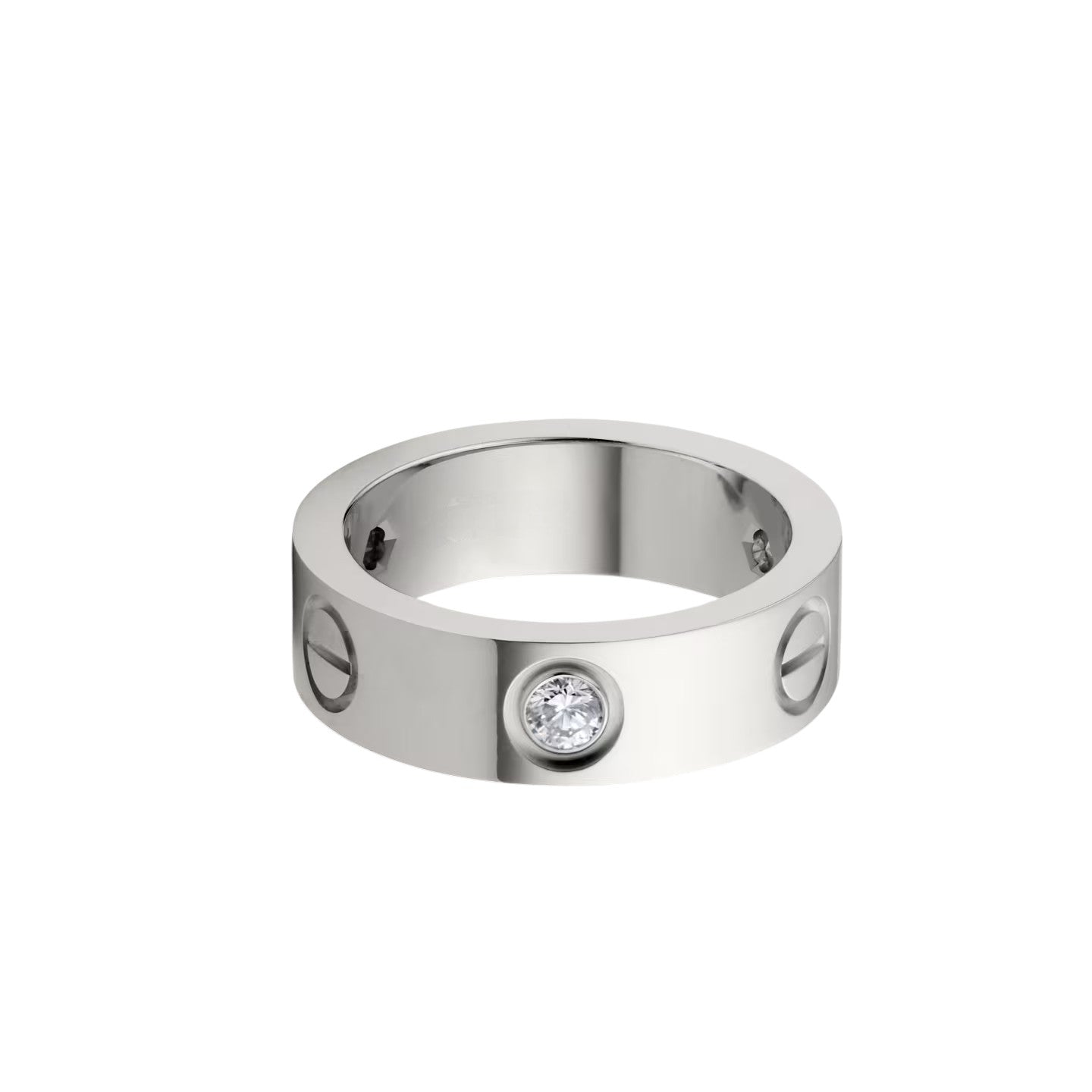 [Zalyn]LOVE 5.5MM 3 DIAMONDS RING