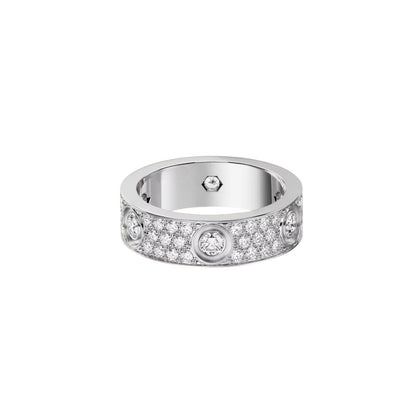 [Zalyn]LOVE 5.5MM FULL-PAVÉ 6-DIAMOND RING