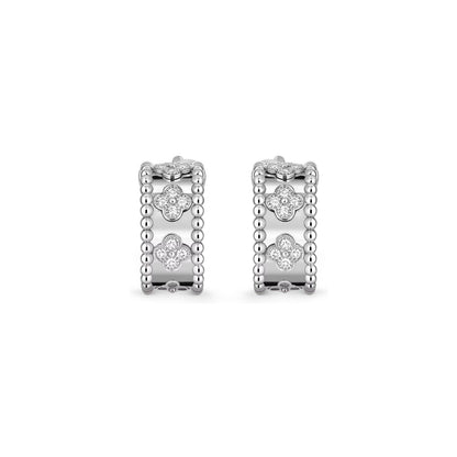 [Zalyn]KALEIDOSCOPE CLOVER HOOP EARRINGS