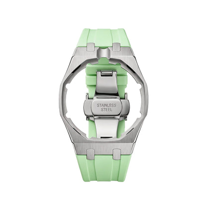 [Zalyn]Royal Oak Pop Exclusive Steel Case & Silicone Strap With Cradle