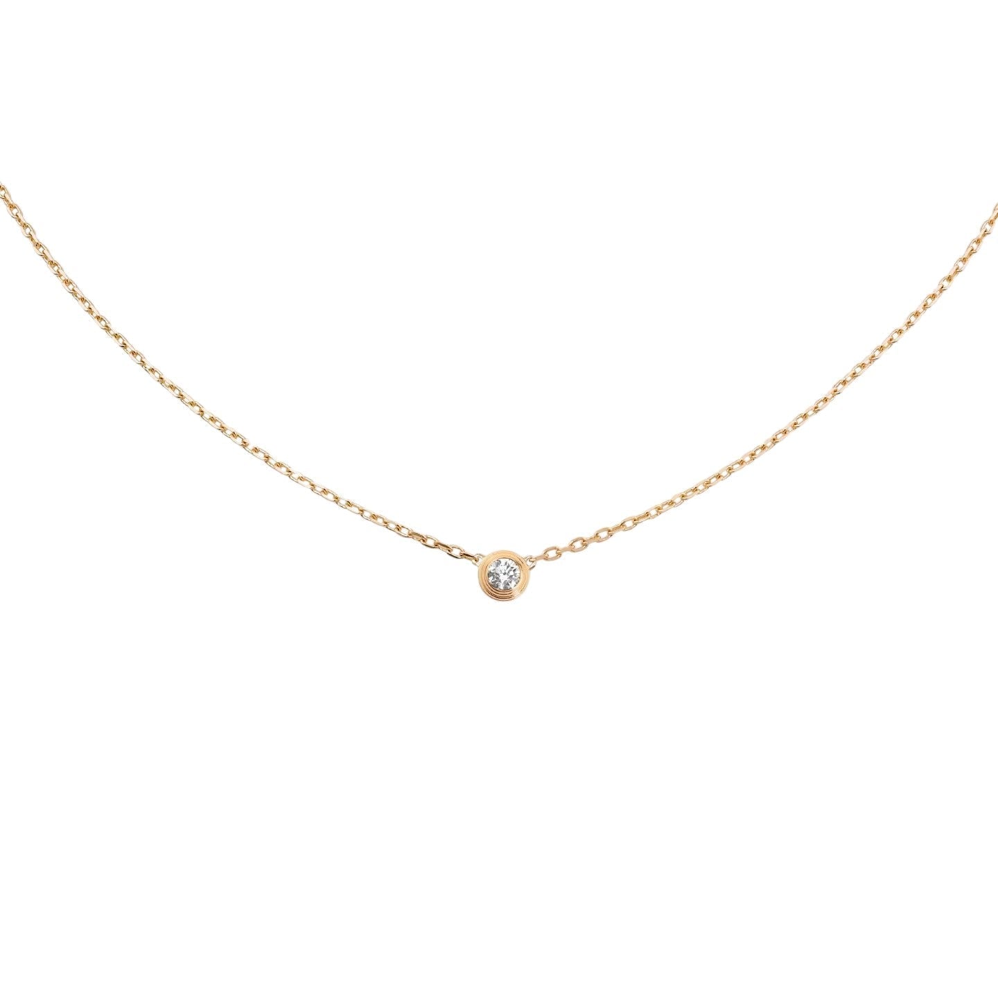 [Zalyn]LOVE SCREW PENDANT SINGLE DIAMOND NECKLACE