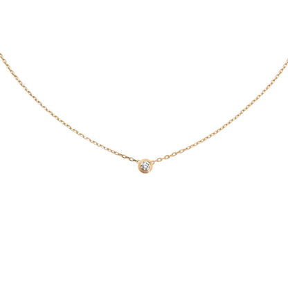[Zalyn]LOVE SCREW PENDANT SINGLE DIAMOND NECKLACE