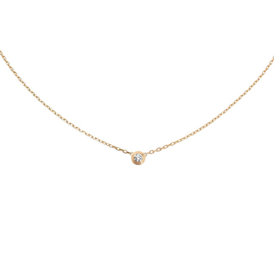 [Zalyn]LOVE SCREW PENDANT SINGLE DIAMOND NECKLACE
