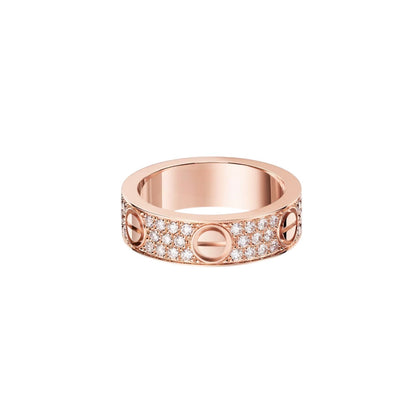 [Zalyn]LOVE 5.5MM FULL-PAVÉ DIAMOND RING