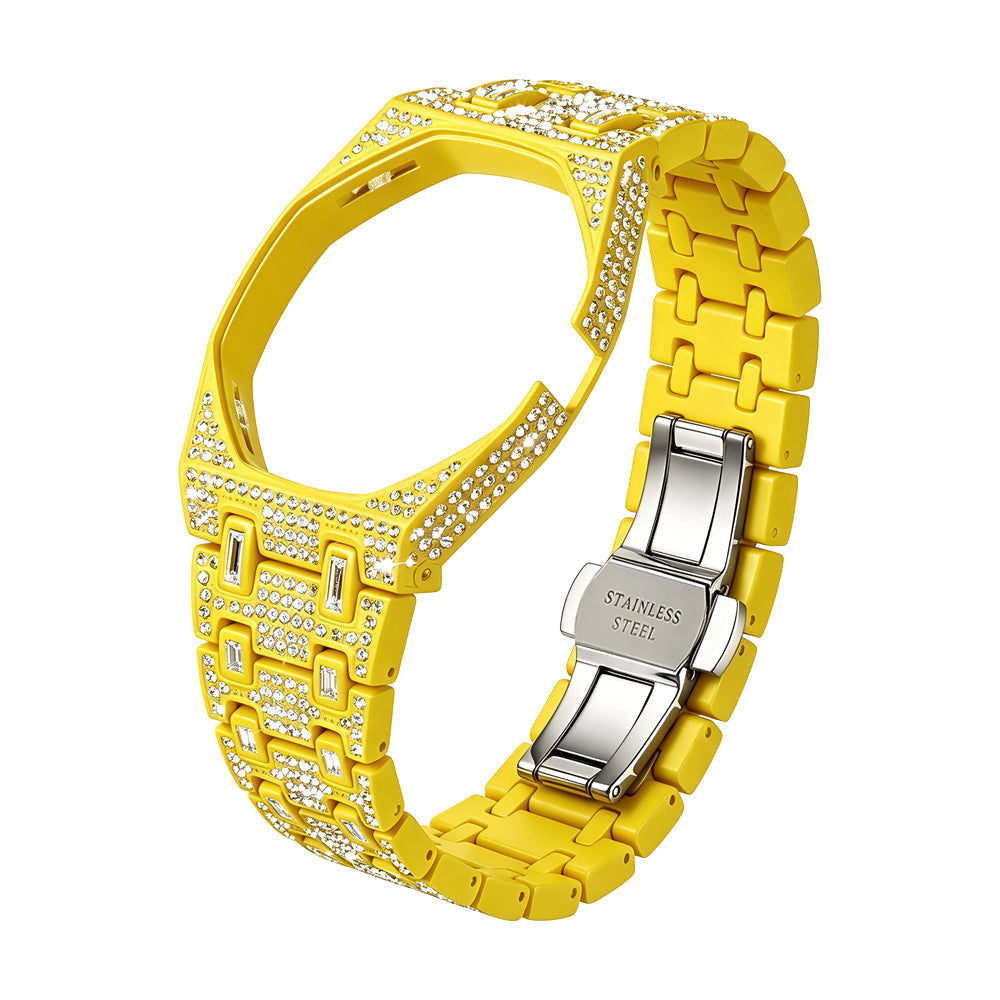 [Zalyn]Royal Oak Pop Exclusive Bioceramic Case & Bioceramic Strap Full Diamond