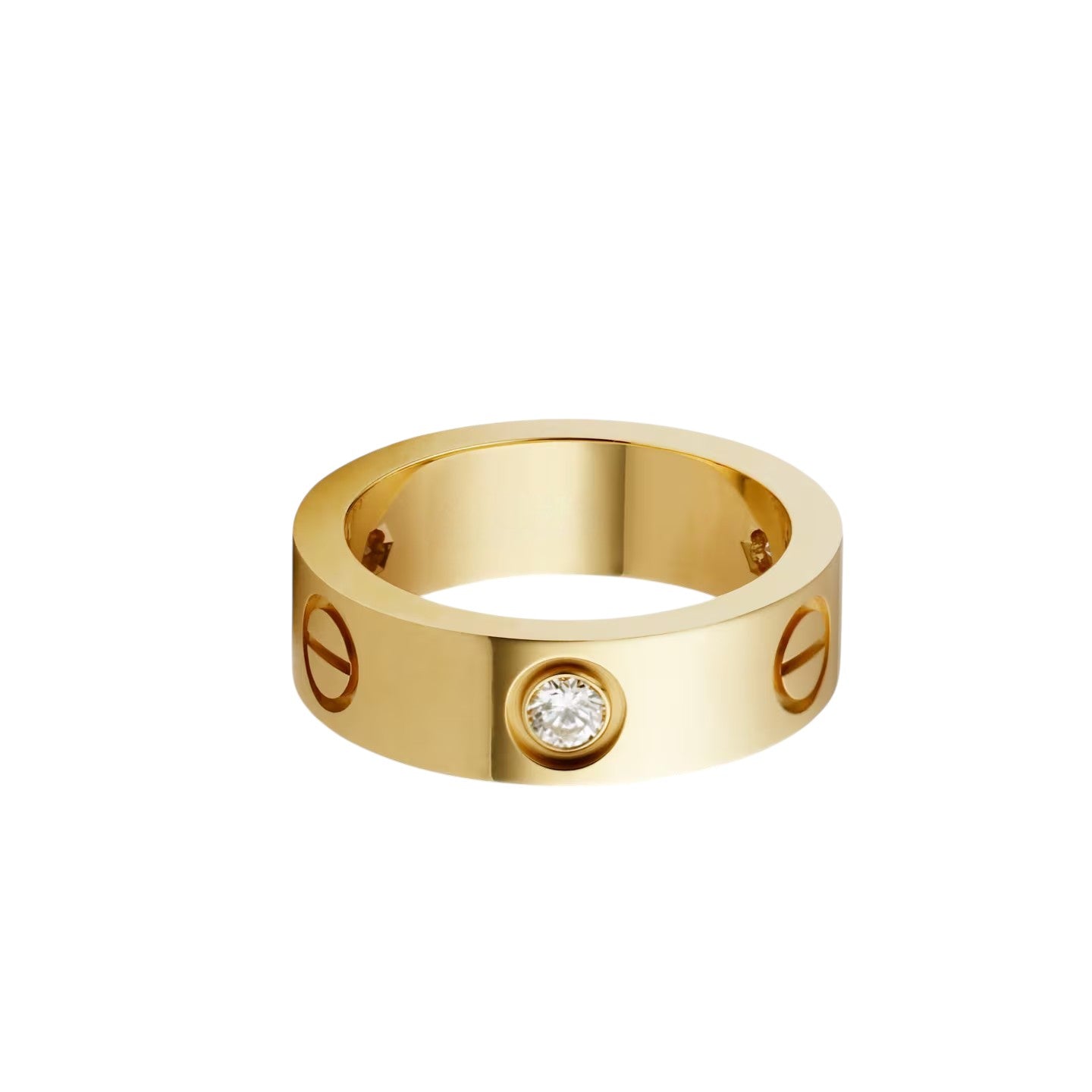 [Zalyn]LOVE 5.5MM 3 DIAMONDS RING