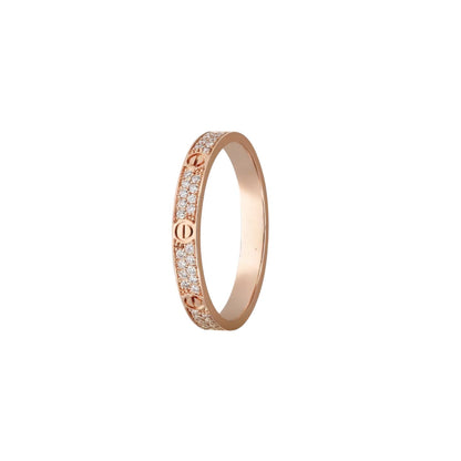 [Zalyn]LOVE 2.6MM PAVÉ DIAMOND RING
