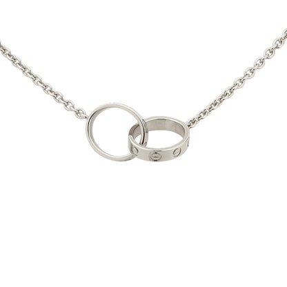 [Zalyn]LOVE DOUBLE-RING PENDANT NECKLACE