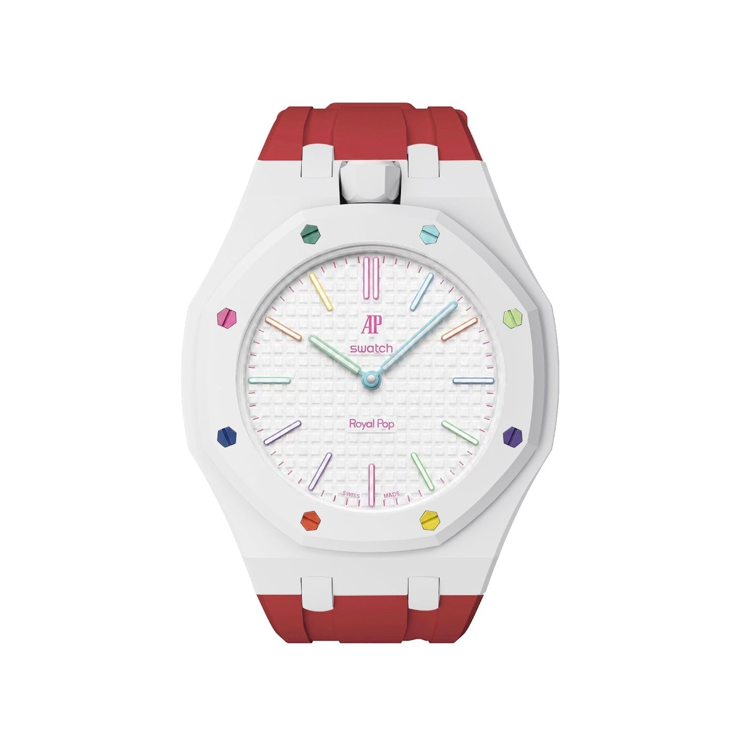 [Zalyn]Royal Oak Pop Exclusive Bioceramic Case & Silicone Strap Mix Color