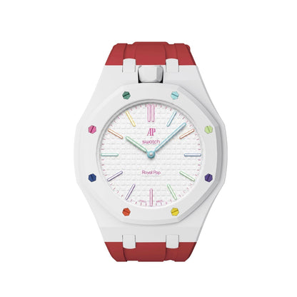 [Zalyn]Royal Oak Pop Exclusive Bioceramic Case & Silicone Strap Mix Color