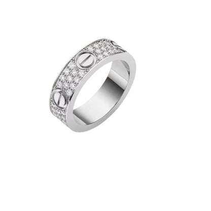 [Zalyn]LOVE 5.5MM FULL-PAVÉ DIAMOND RING