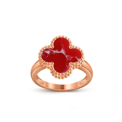 [Zalyn]LUCKY CLOVER VINTAGE ROSE GOLD RING COLLECTION