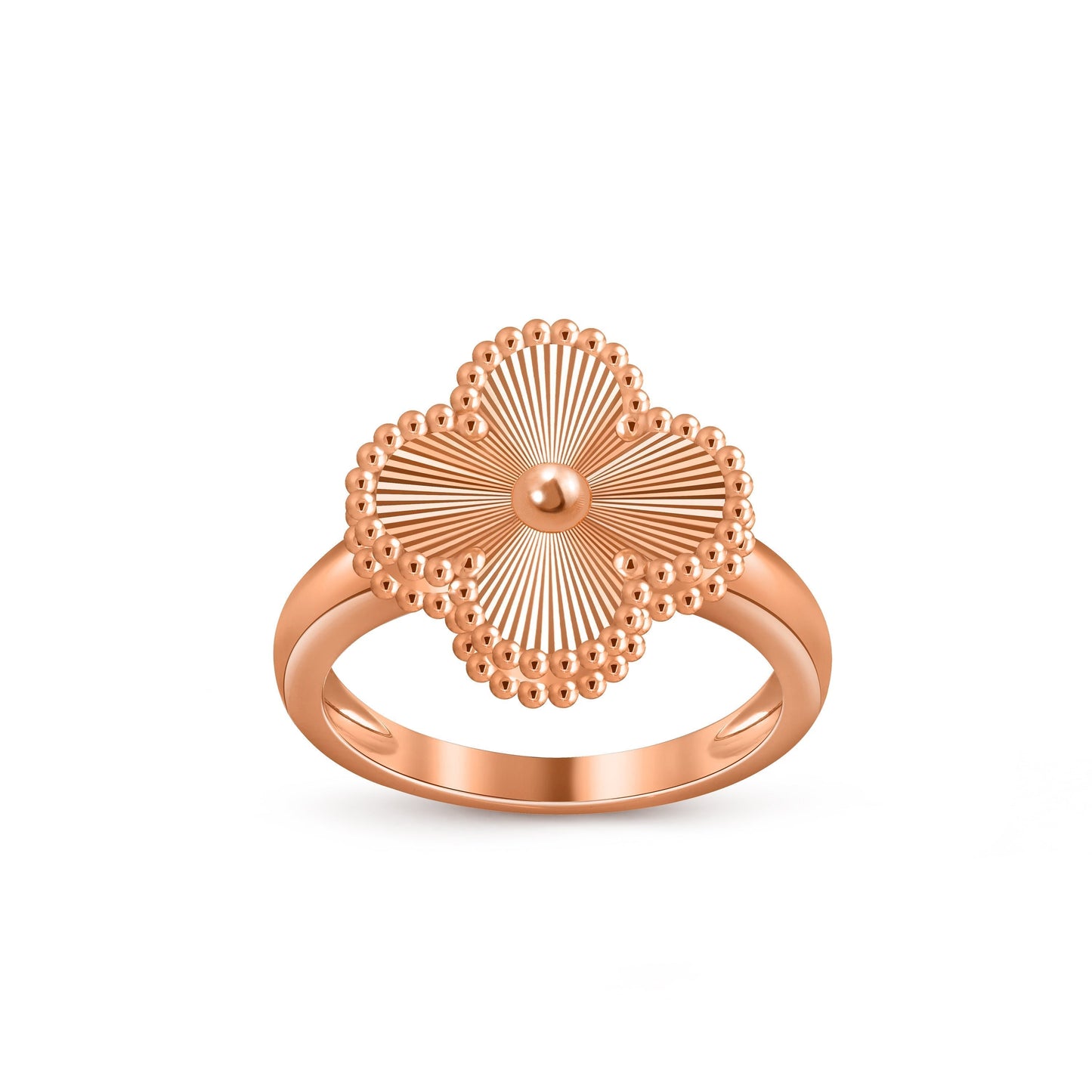 [Zalyn]LUCKY CLOVER VINTAGE ROSE GOLD RING COLLECTION
