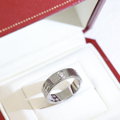 [Zalyn Jewelry]LOVE 6.5MM UNLIMITED 3 DIAMONDS RING