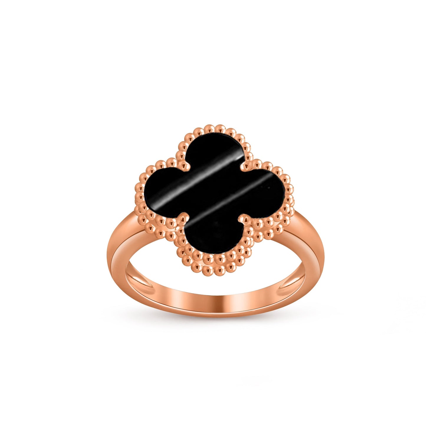 [Zalyn]LUCKY CLOVER VINTAGE ROSE GOLD RING COLLECTION