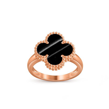 [Zalyn]LUCKY CLOVER VINTAGE ROSE GOLD RING COLLECTION