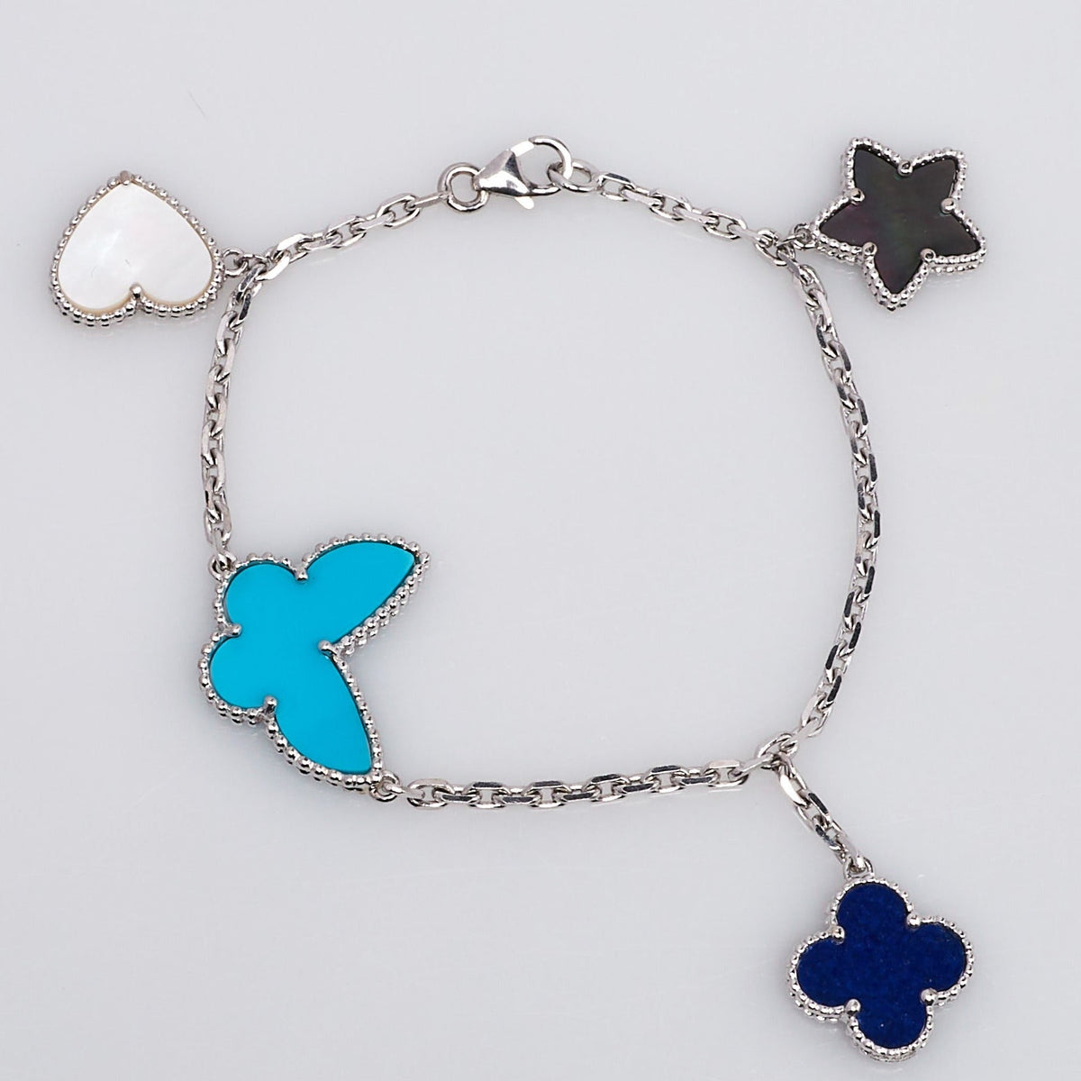 [Zalyn Jewelry ]LUCKY SPRING SILVER BRACELET 4 MOTIF