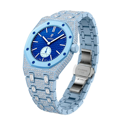 [Zalyn]Royal Oak Pop Exclusive Bioceramic Case & Bioceramic Strap Full Diamond