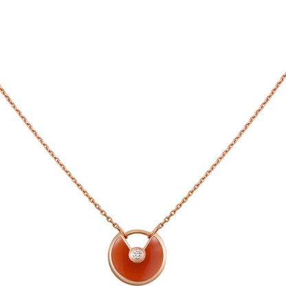 [Zalyn Jewelry ]AMULETTE GOLD CARNELIAN ONYX NECKLACE