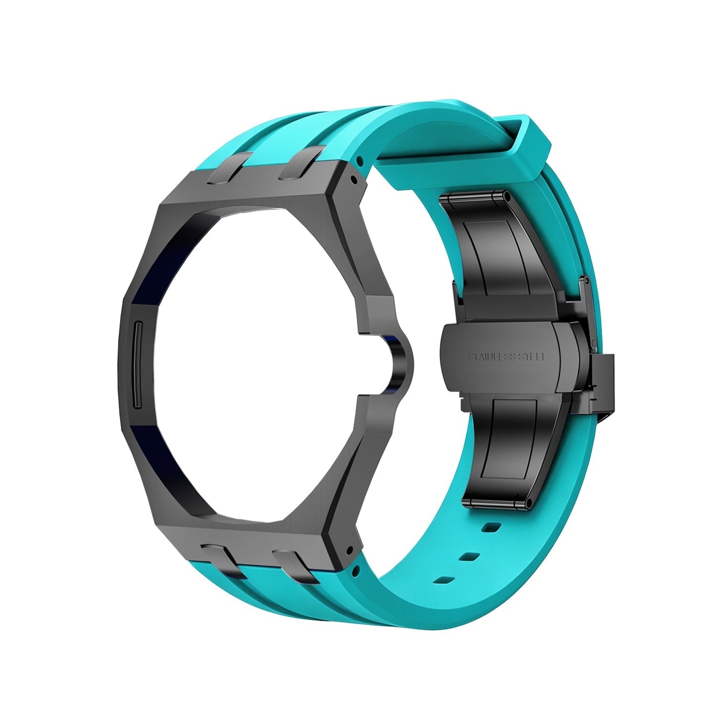 [Zalyn]OAK POP BLACK STEEL CASE & SILICONE STRAP