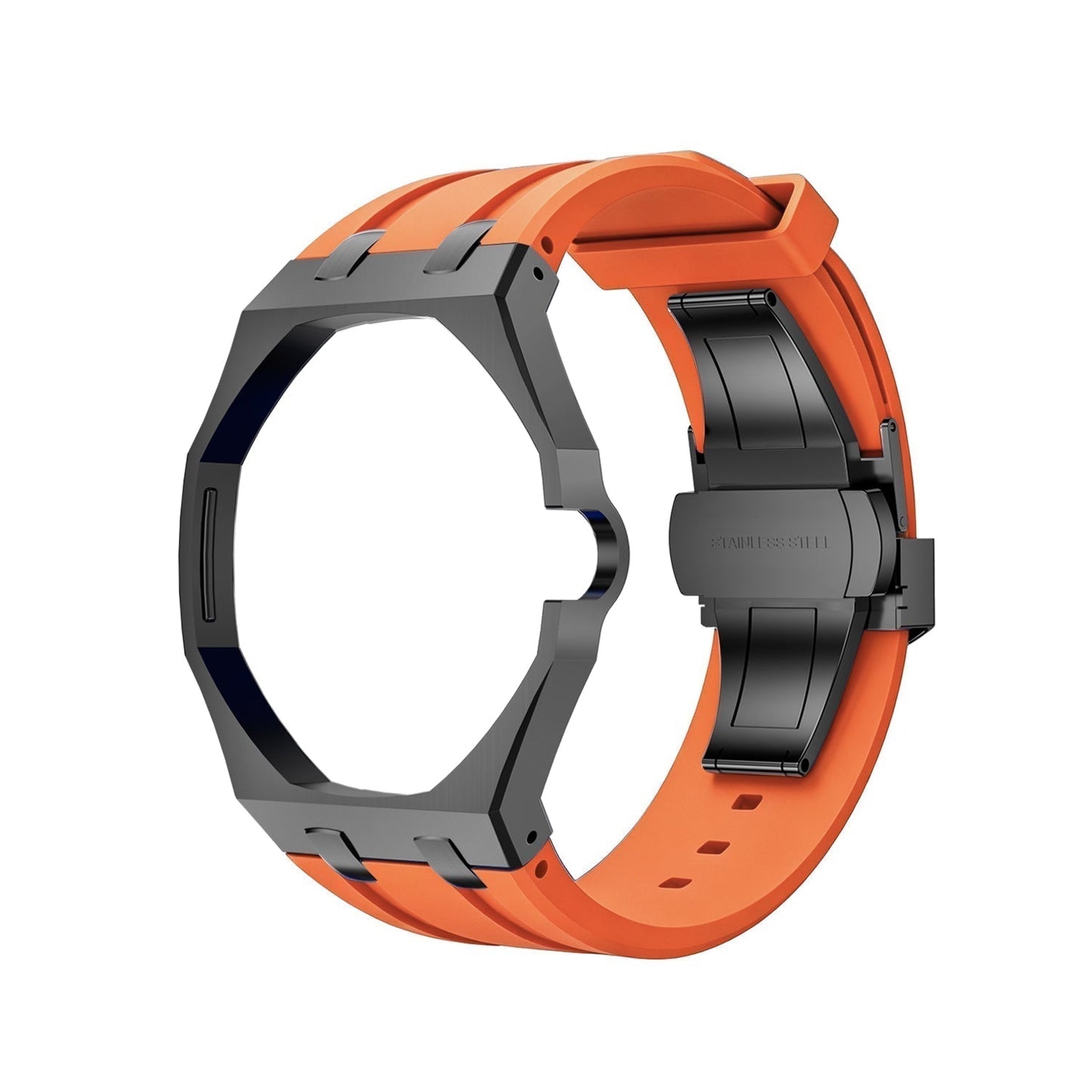[Zalyn]OAK POP BLACK STEEL CASE & SILICONE STRAP